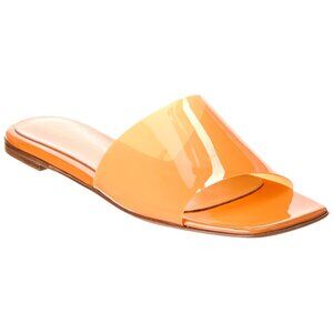 Gianvito Rossi Cosmic Orange Vinyl Sandal size 36 US 6‎ New in Box